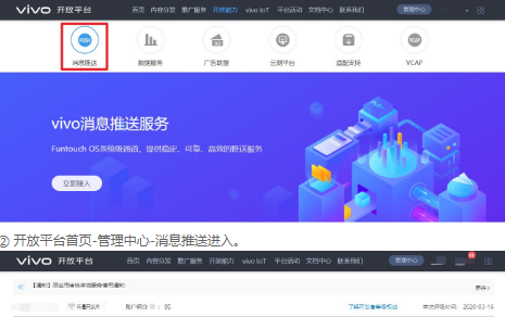 vivo推广在登录vivo开发者账号后